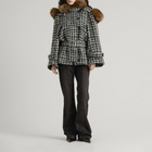 KNWLS Women's BABY Parka Jacket in Houndstooth