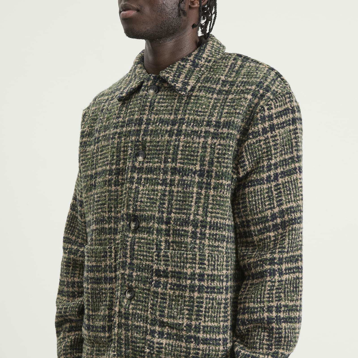 Bound Men's Textured Woven Overshirt in Yosemite Check