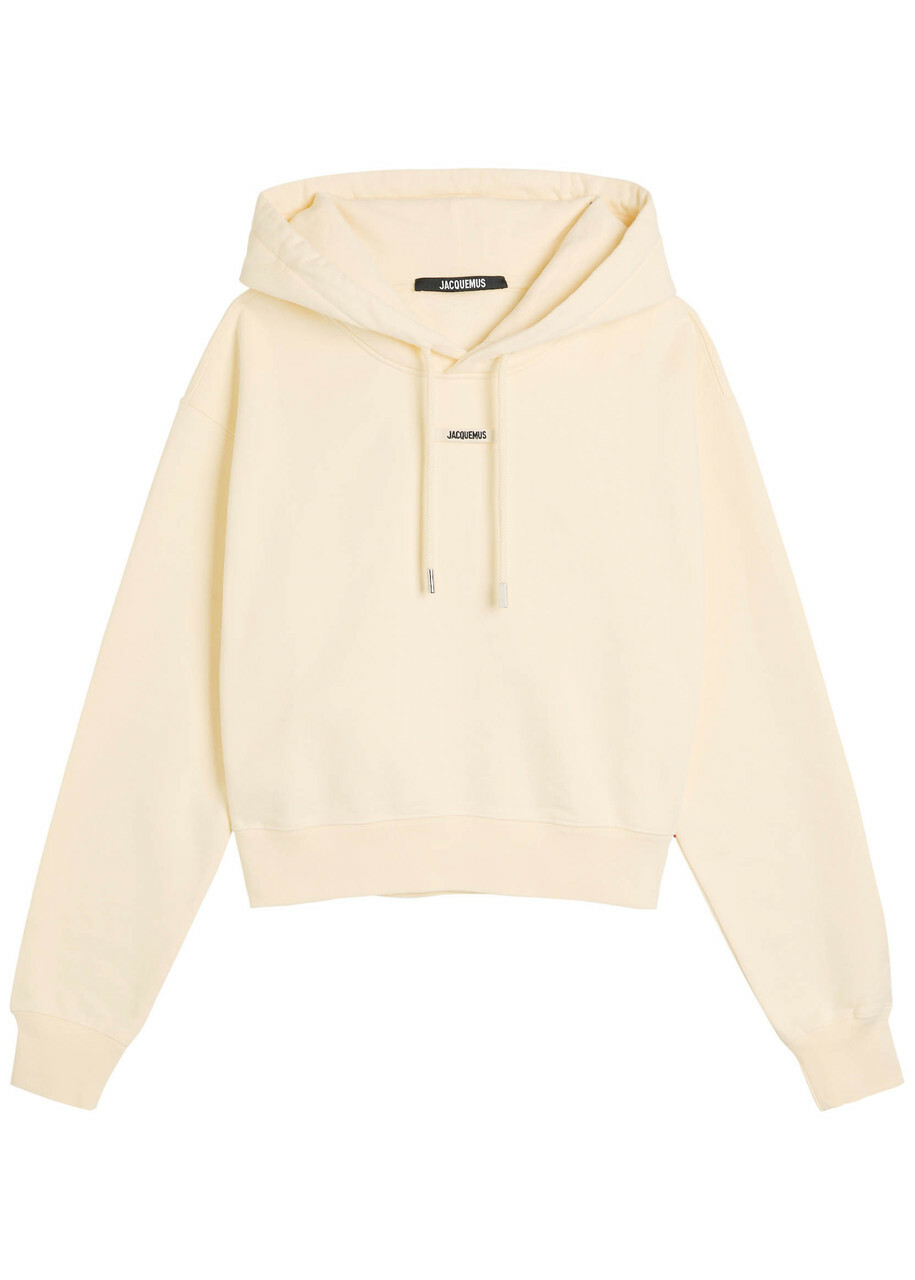 Jacquemus Le Hoodie Gros Grain Hooded Cotton Sweatshirt Beige
