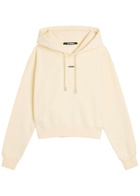 Jacquemus Le Hoodie Gros Grain Hooded Cotton Sweatshirt Beige