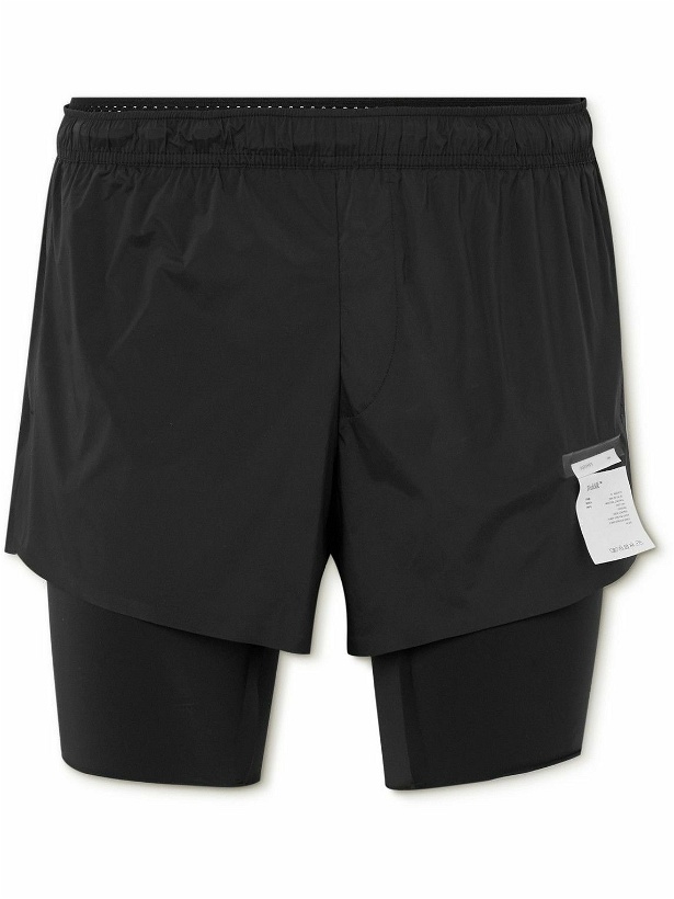 Photo: Satisfy - Straight-Leg Layered TechSilk™ Shell and Justice™ Shorts - Black