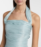 Marmar Halim Pleated crêpe corset gown