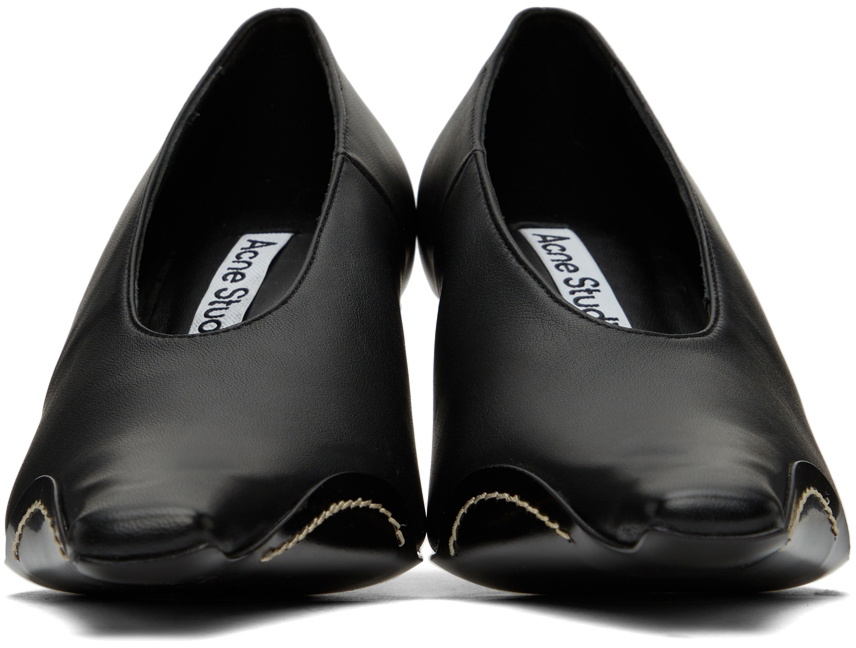 Acne Studios Black Pointed Bavotte Heels