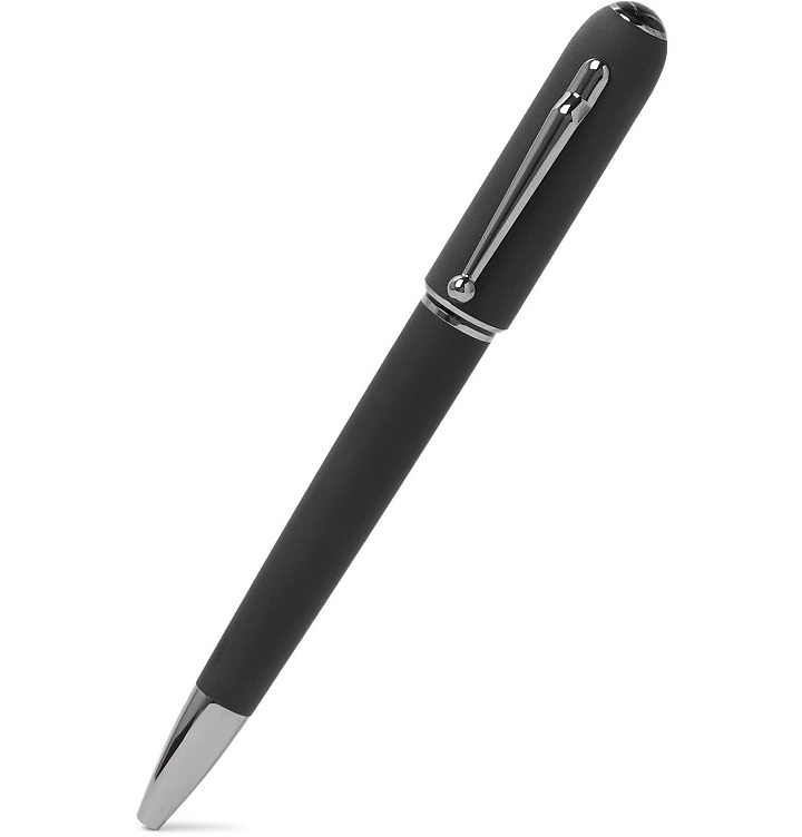 Photo: Dunhill - Sidecar Matte Gunmetal and Silver-Tone Ballpoint Pen - Unknown