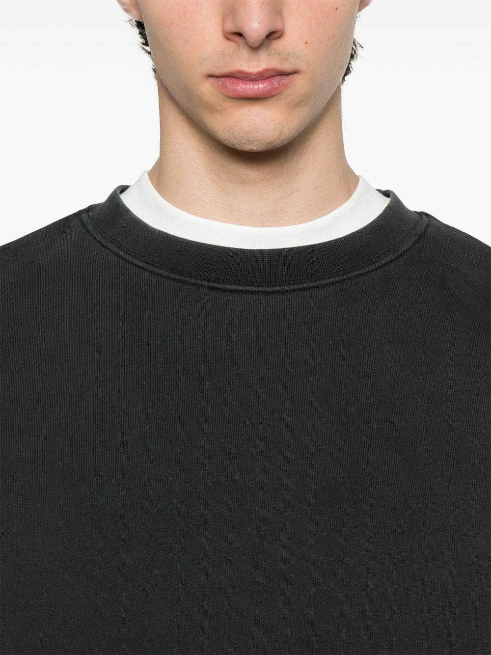 Purple Brand Crew-Neck Fleece Sweatshirt
