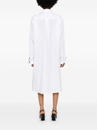 Peter Do White Side-Stripe Cotton Shirt Dress