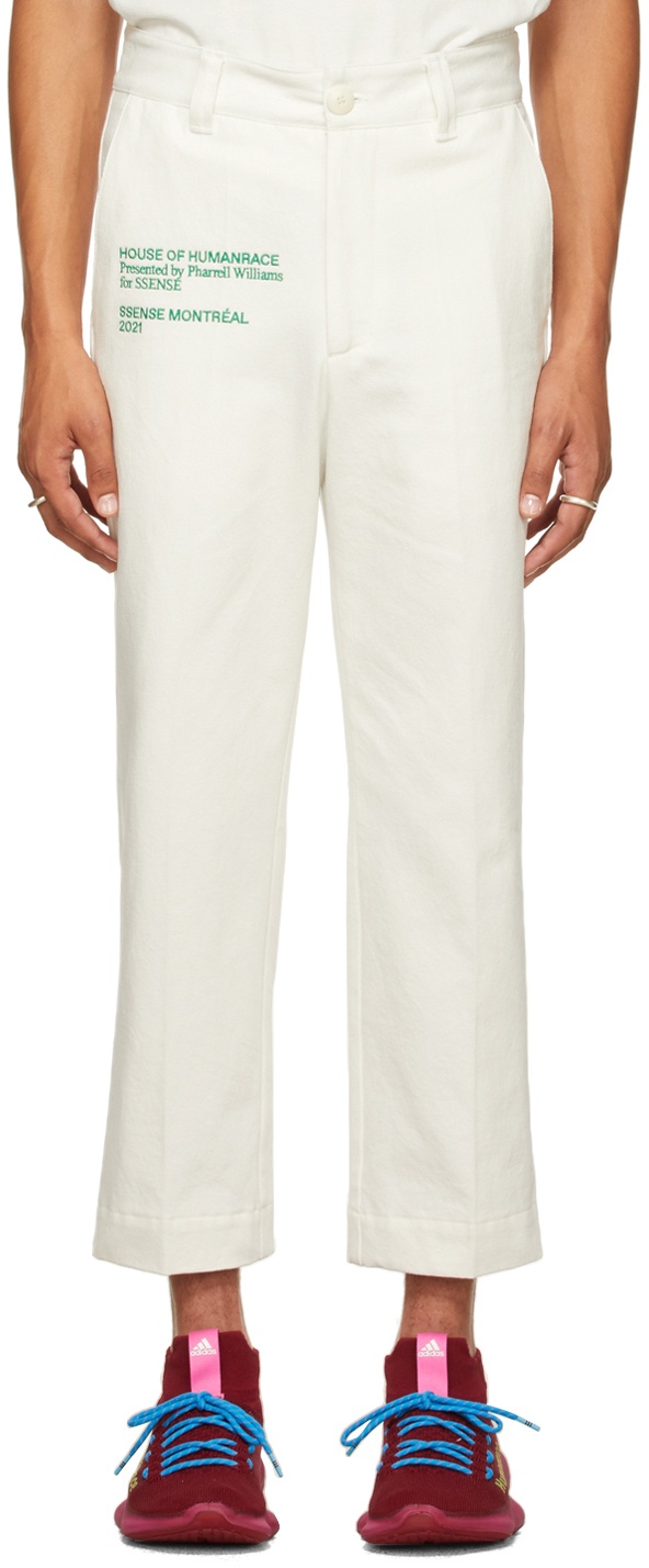 SSENSE WORKS SSENSE Exclusive Off-White Humanrace Cropped Trousers