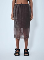 Cecilie Bahnsen Embroidered Sheer Overlay Skirt