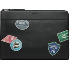 Paul Smith Black 'Hotel Stickers' Document Case
