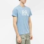 RRL Men's Logo T-Shirt in Heather Blue