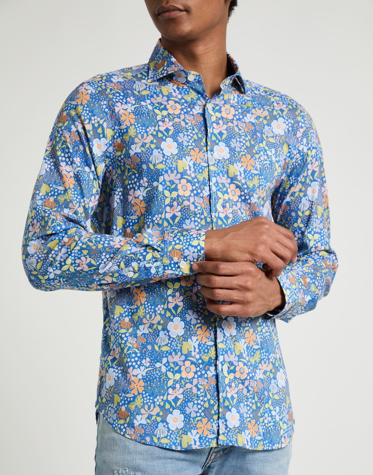 Fedeli Mens Shirt in Blue
