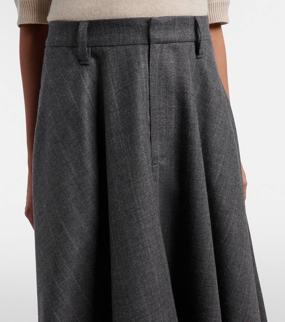 Brunello Cucinelli Virgin wool midi skirt