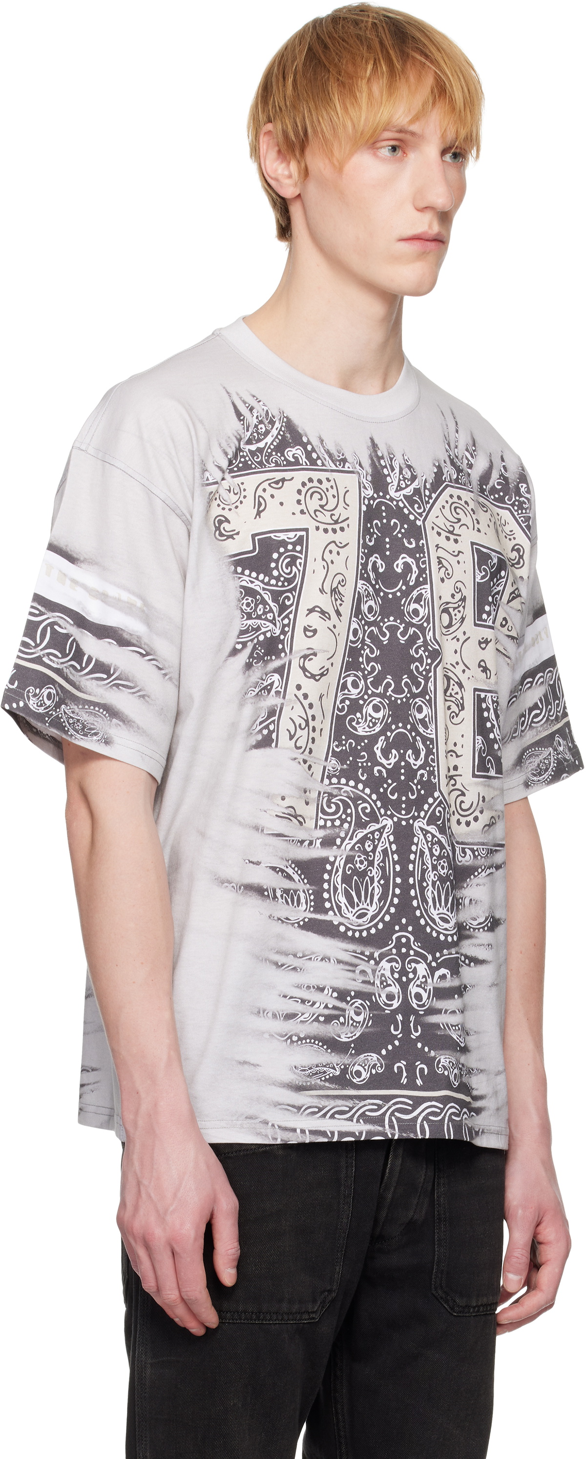 Diesel Gray T-Boxt-78-R1 T-shirt Diesel