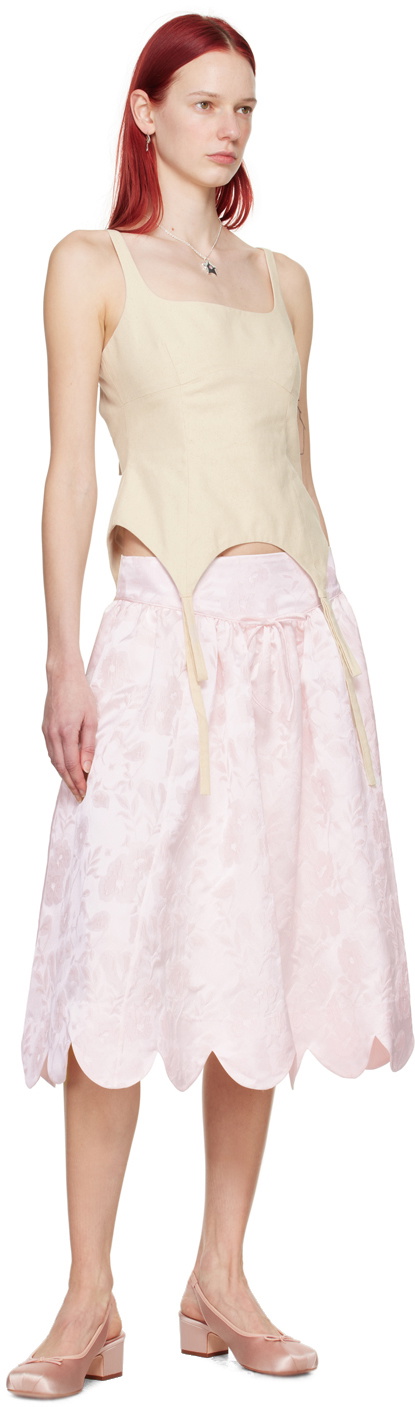 Sandy Liang Beige Miep Tank Top