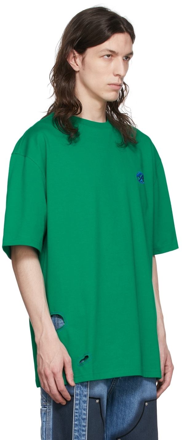 ADER error Green Cotton T-Shirt ADER error