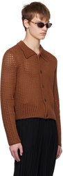 Acne Studios Brown Rolled Cardigan