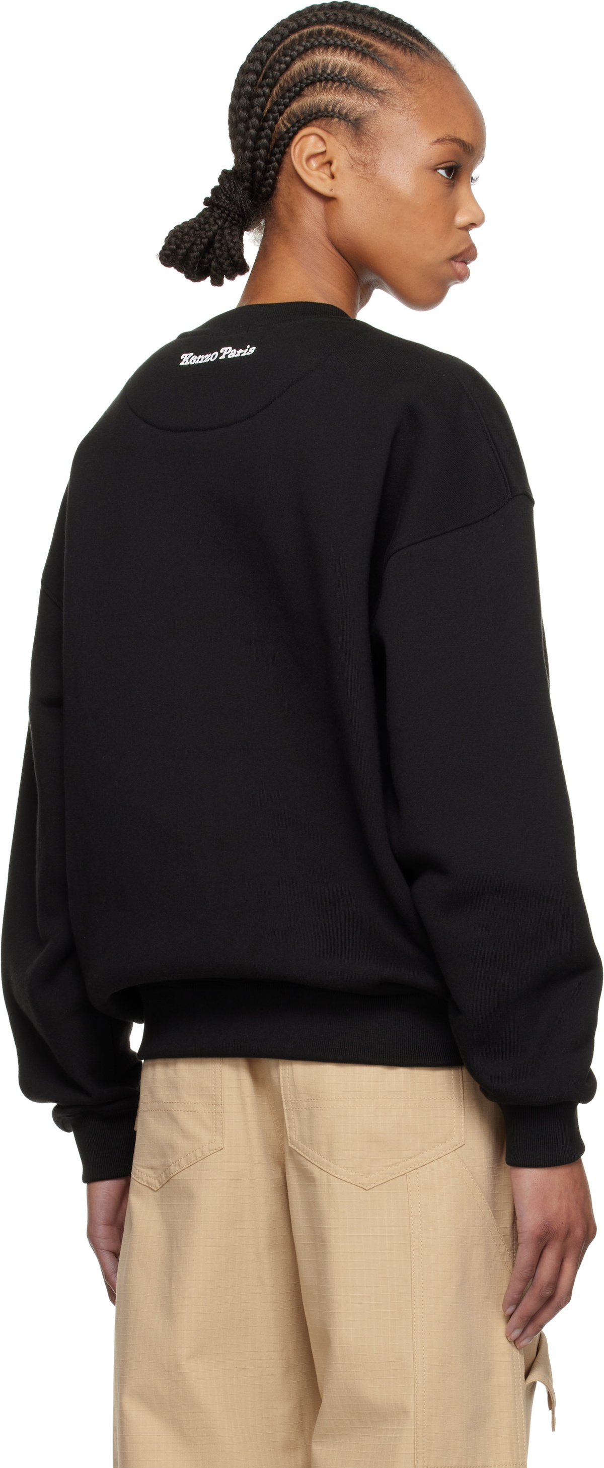 Kenzo Black Kenzo Paris VERDY Edition Embroidered Oversized Sweatshirt