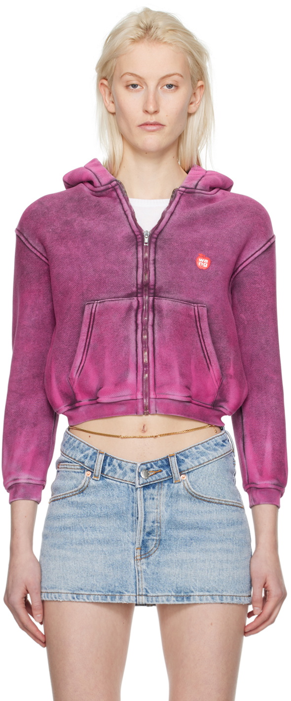 Alexander Wang Pink Shrunken Hoodie Alexander Wang