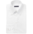 Thom Sweeney - White Slim-Fit Button-Down Collar Cotton-Poplin Shirt - White