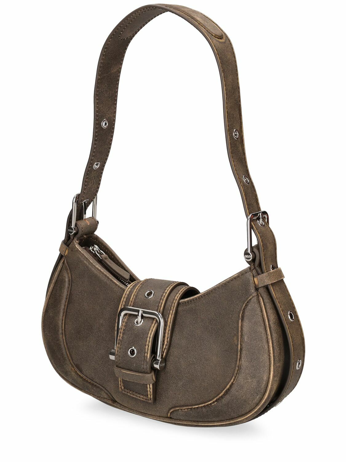 OSOI - Hobo Brocle Leather Shoulder Bag OSOI