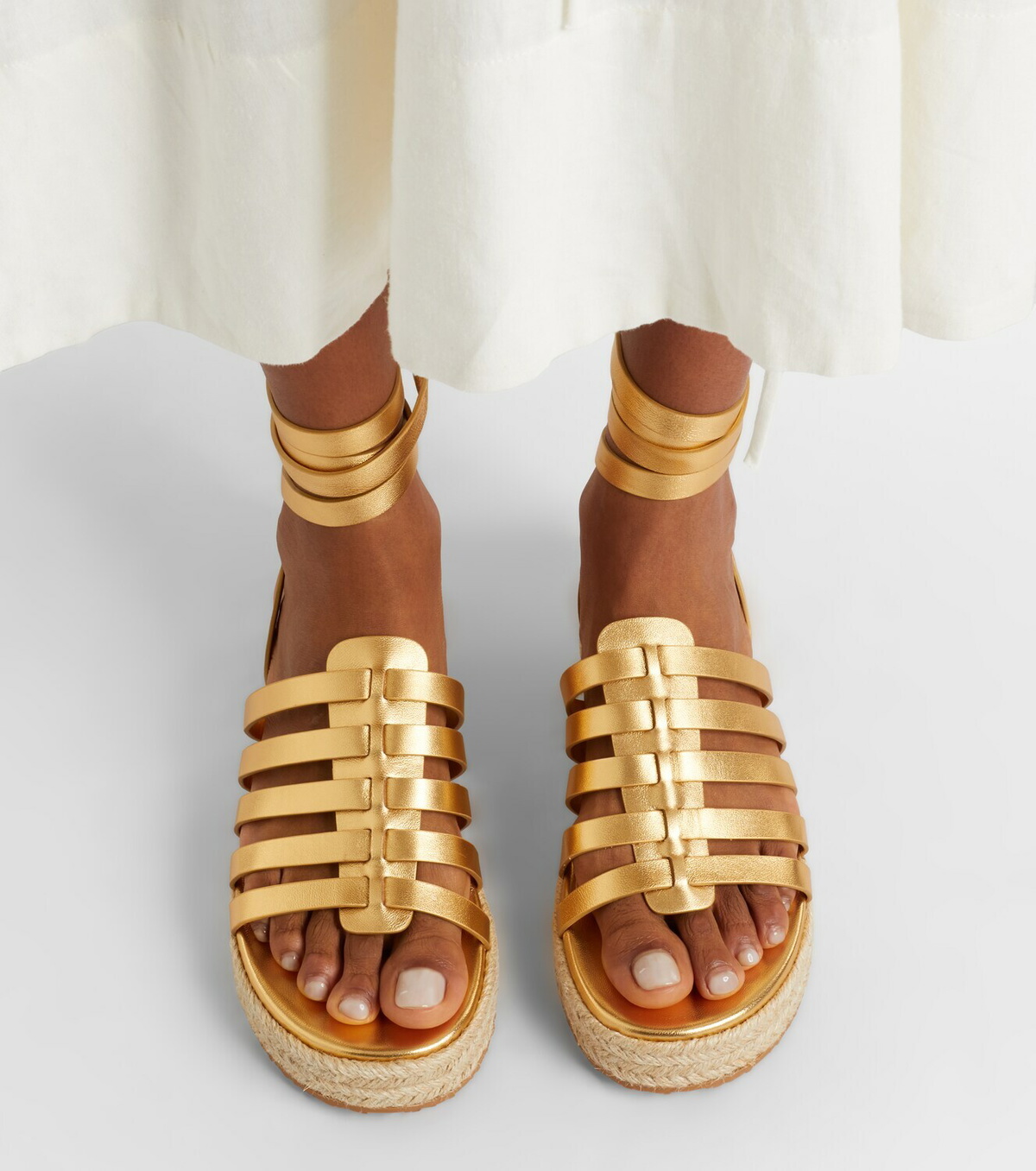 Gianvito Rossi Leather espadrille sandals