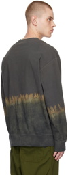 Yohji Yamamoto Gray Discharge-Dyed Sweatshirt