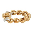 Versace Gold and Silver Medusa Chain Bracelet