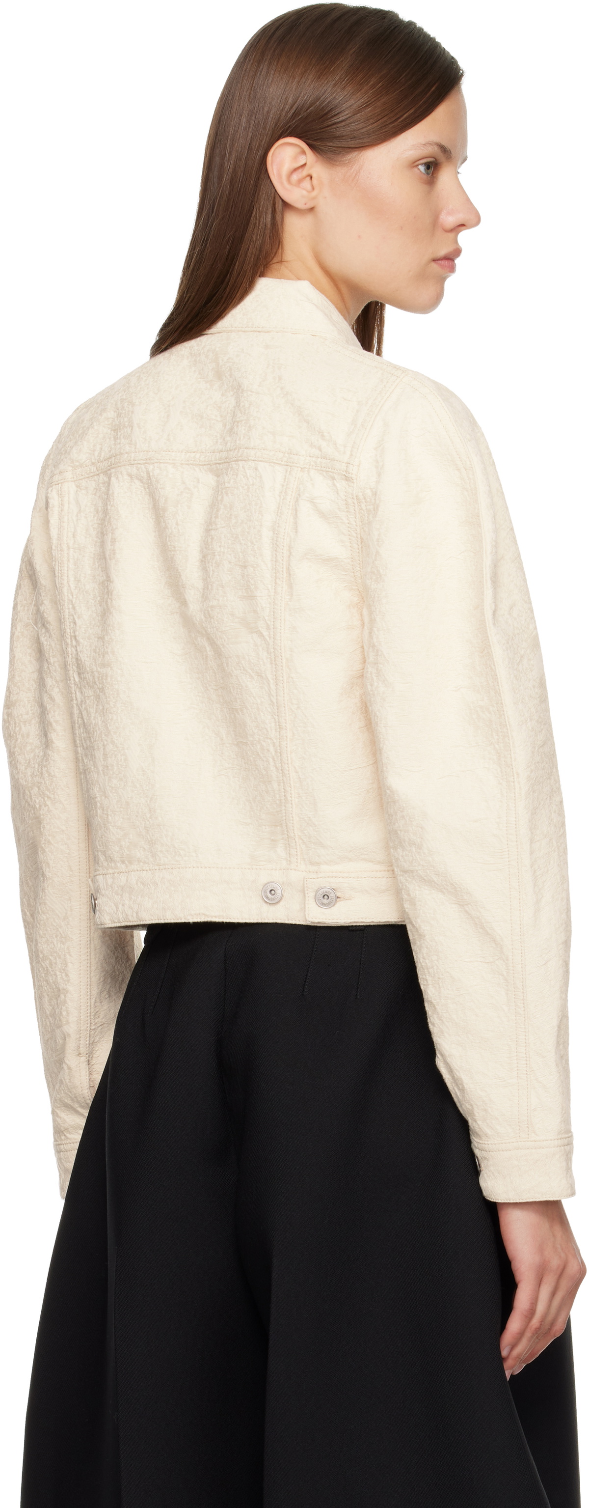 JACQUEMUS Off-White 'The Ovalo de-Nîmes' Denim Jacket