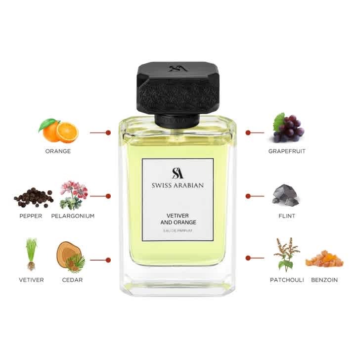 Swiss Arabian Unisex Vetiver And Orange EDP Spray 3.38 oz Fragrances 6295124046353