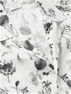 Deveaux - Resort Camp-Collar Floral-Print Cotton-Voile Shirt - White