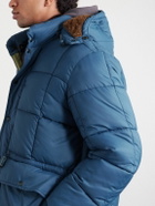 RRL - Quilted Recycled-Ripstop Hooded Jacket - Blue
