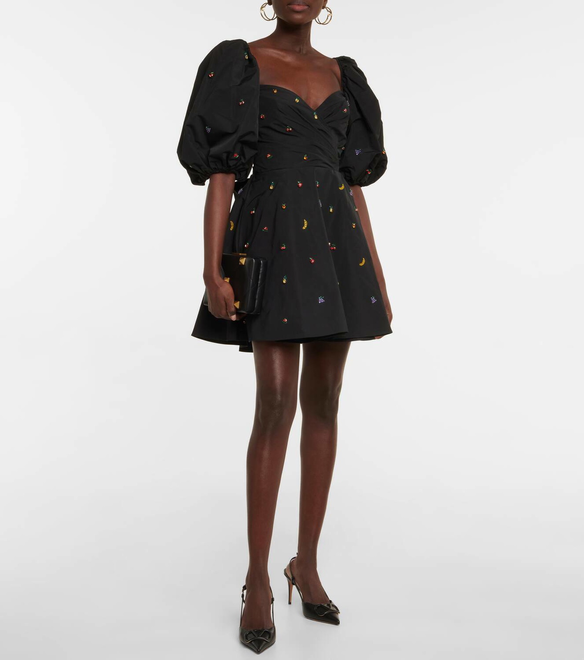 Valentino Embellished cotton-blend minidress Valentino