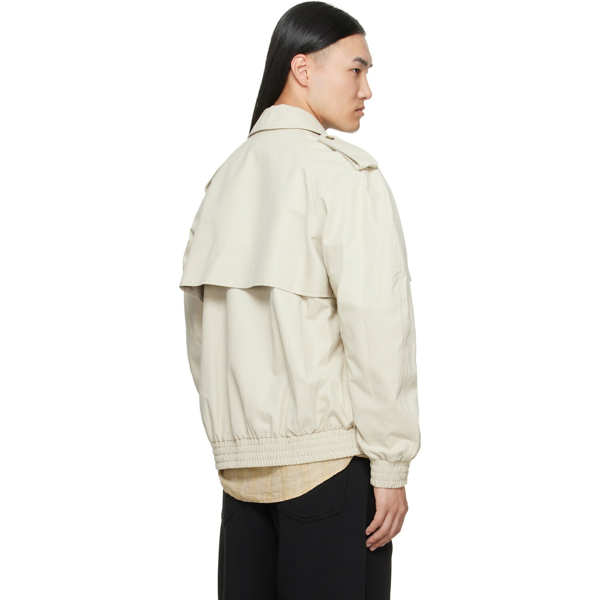 MM6 Maison Margiela Off-White Cotton Twill Jacket
