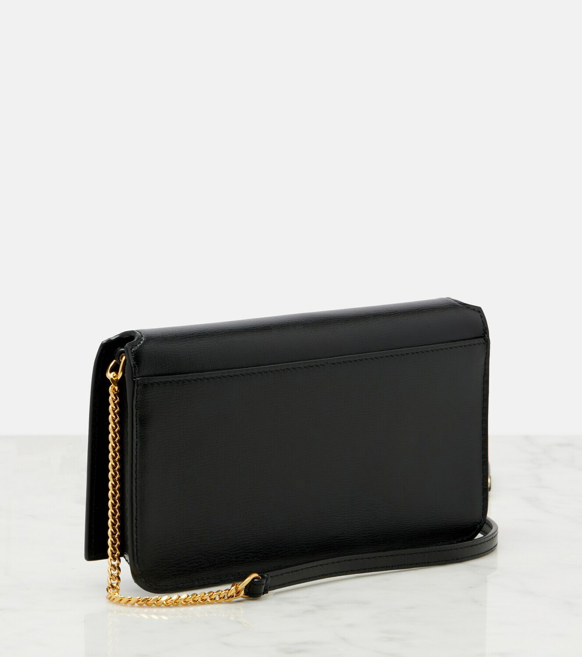 Saint Laurent Cassandre leather phone pouch
