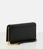 Saint Laurent Cassandre leather phone pouch