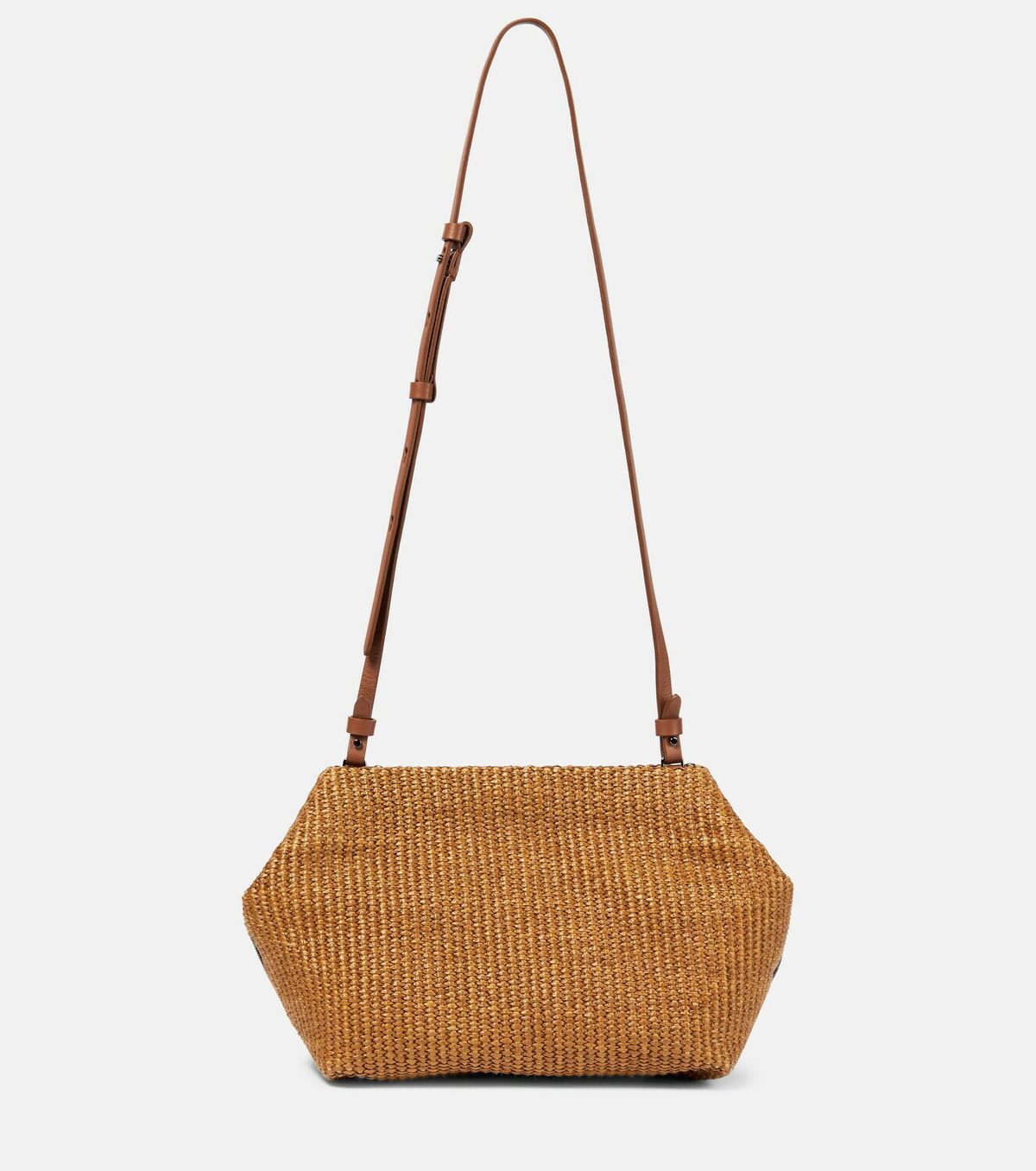 【BRUNELLO CUCINELLI】DARK YELLOW LEATHER CROSSBODY BAG Brunello Cucinelli Leather Crossbody Bag - Yellow Crossbody