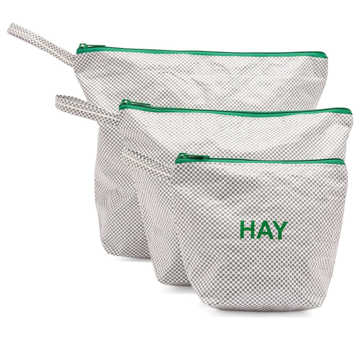 HAY Candy Mono Wash Bag - Wash Set of 3 in Grey 