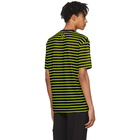 McQ Alexander McQueen Black and Yellow Monster Stripe Patch T-Shirt