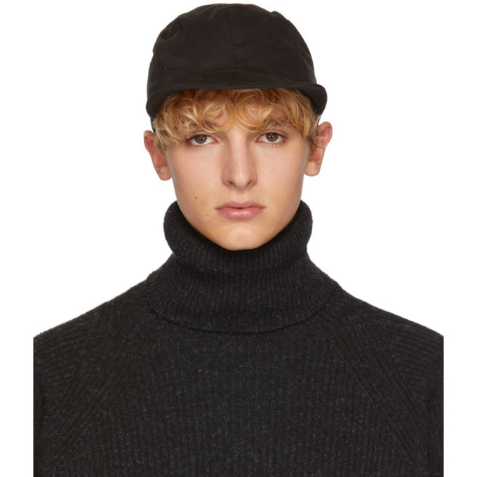 Jan-Jan Van Essche Black Coated Twill Cap Jan-Jan Van Essche