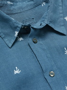 120% - Printed Linen-Gauze Shirt - Blue