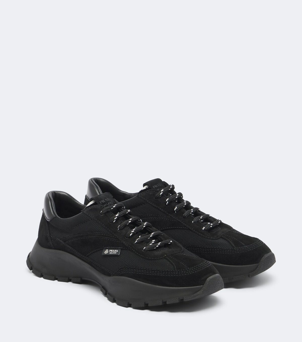 Prada Suede-trimmed sneakers