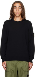 Stone Island Black Wool Sweater