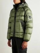 C.P. Company - Logo-Appliquéd Quilted D.D. Shell Hooded Down Jacket - Green