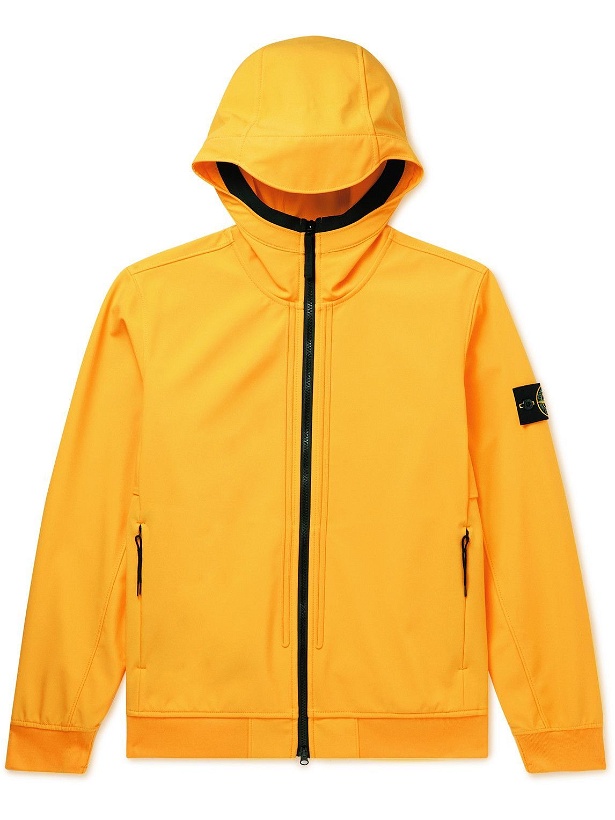 Photo: Stone Island - Logo-Appliquéd Shell Hooded Jacket - Yellow