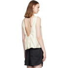 Loulou de Saison Off-White Gema Sleeveless Silk Top