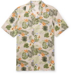 Altea - Camp-Collar Printed Cotton Shirt - Cream