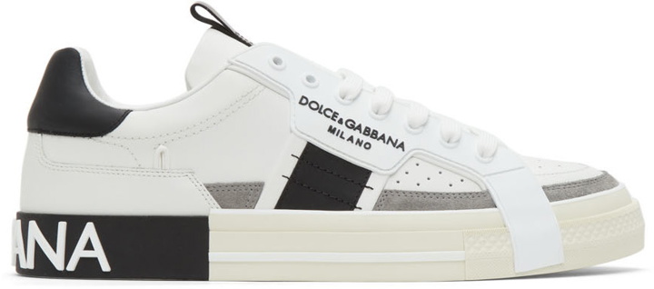 Photo: Dolce & Gabbana White Calfskin 2.Zero Custom Sneakers