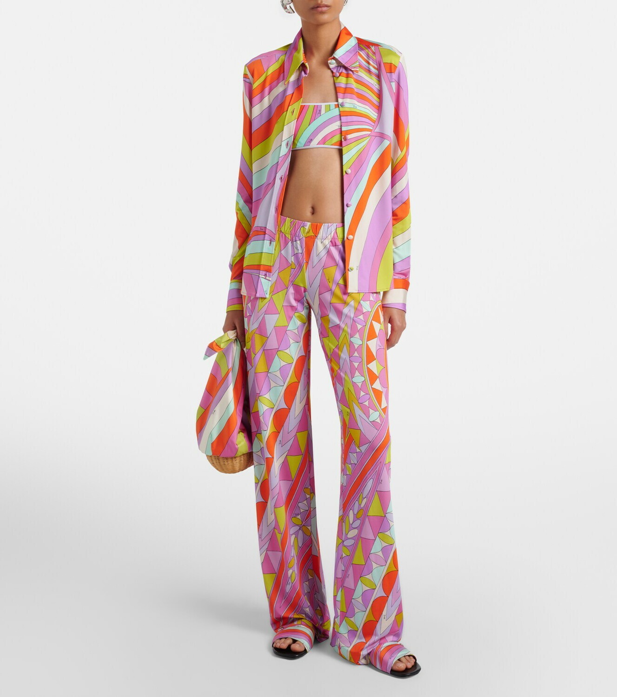 Pucci Iride satin jersey shirt