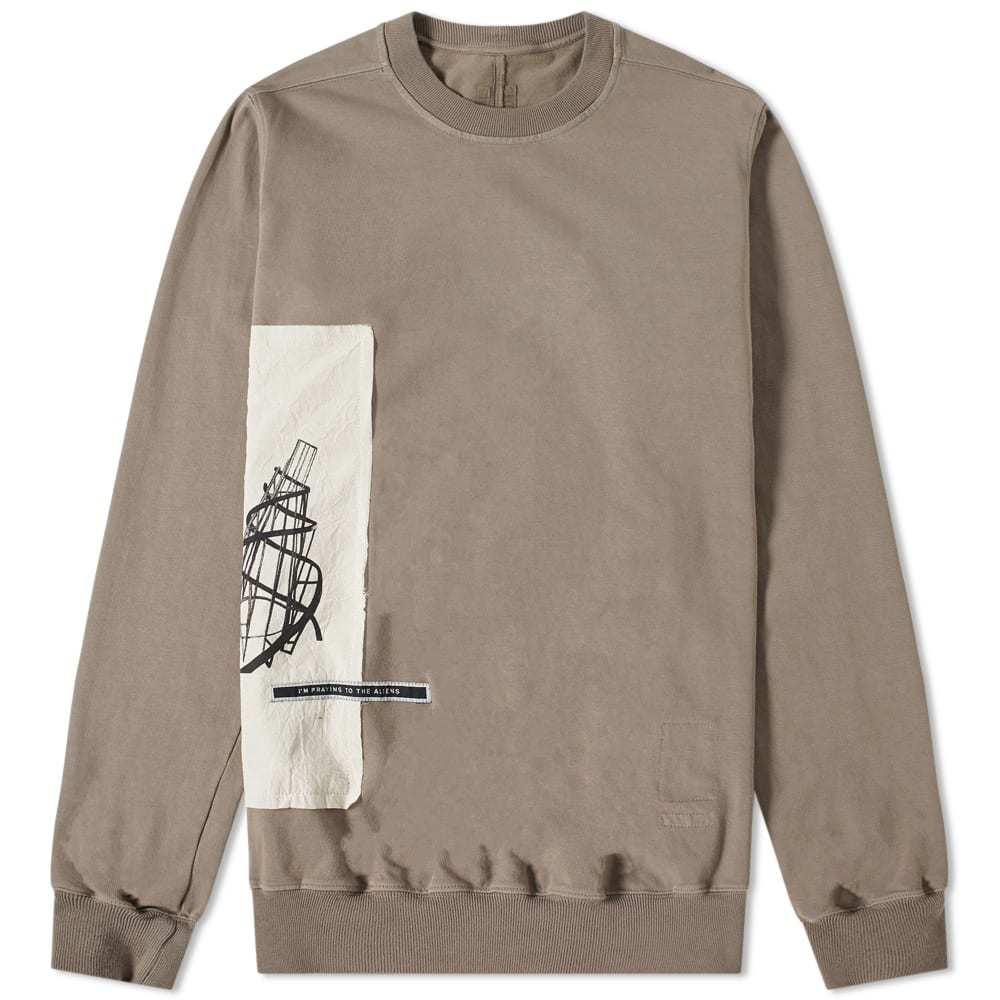 Rick Owens DRKSHDW Patch Crew Sweat Dust Rick Owens Drkshdw