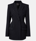 Mugler Pinstriped virgin wool blazer